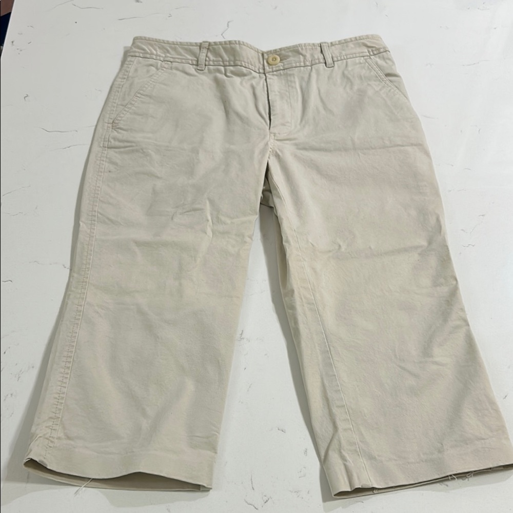 L.L. Bean Beige Favorite Fit Capri Pants